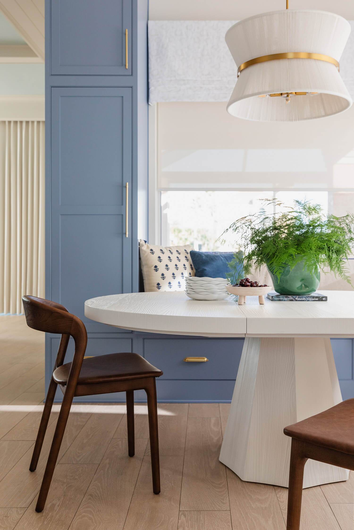 Blue custom banquette dinette