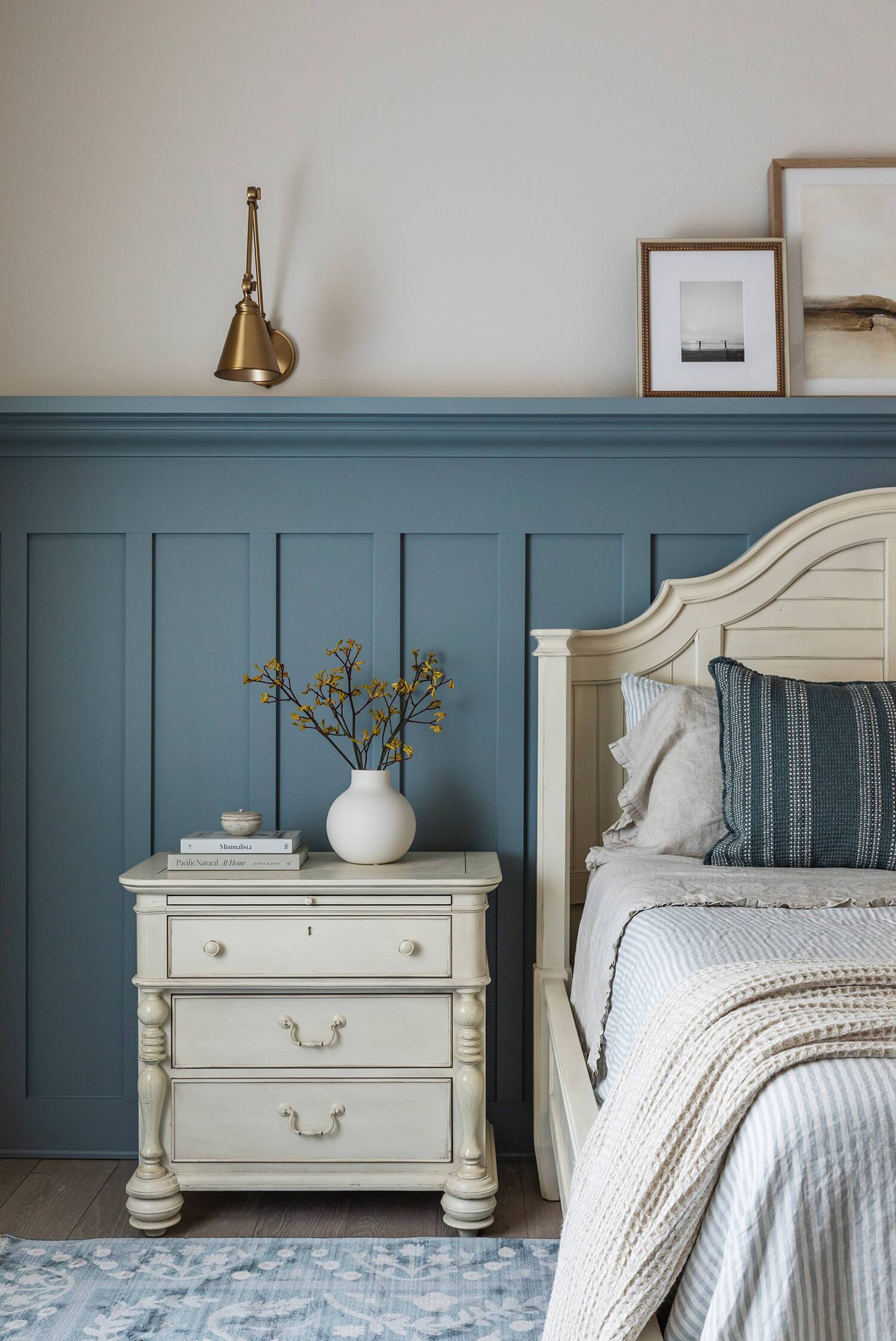 traditional blue bedroom