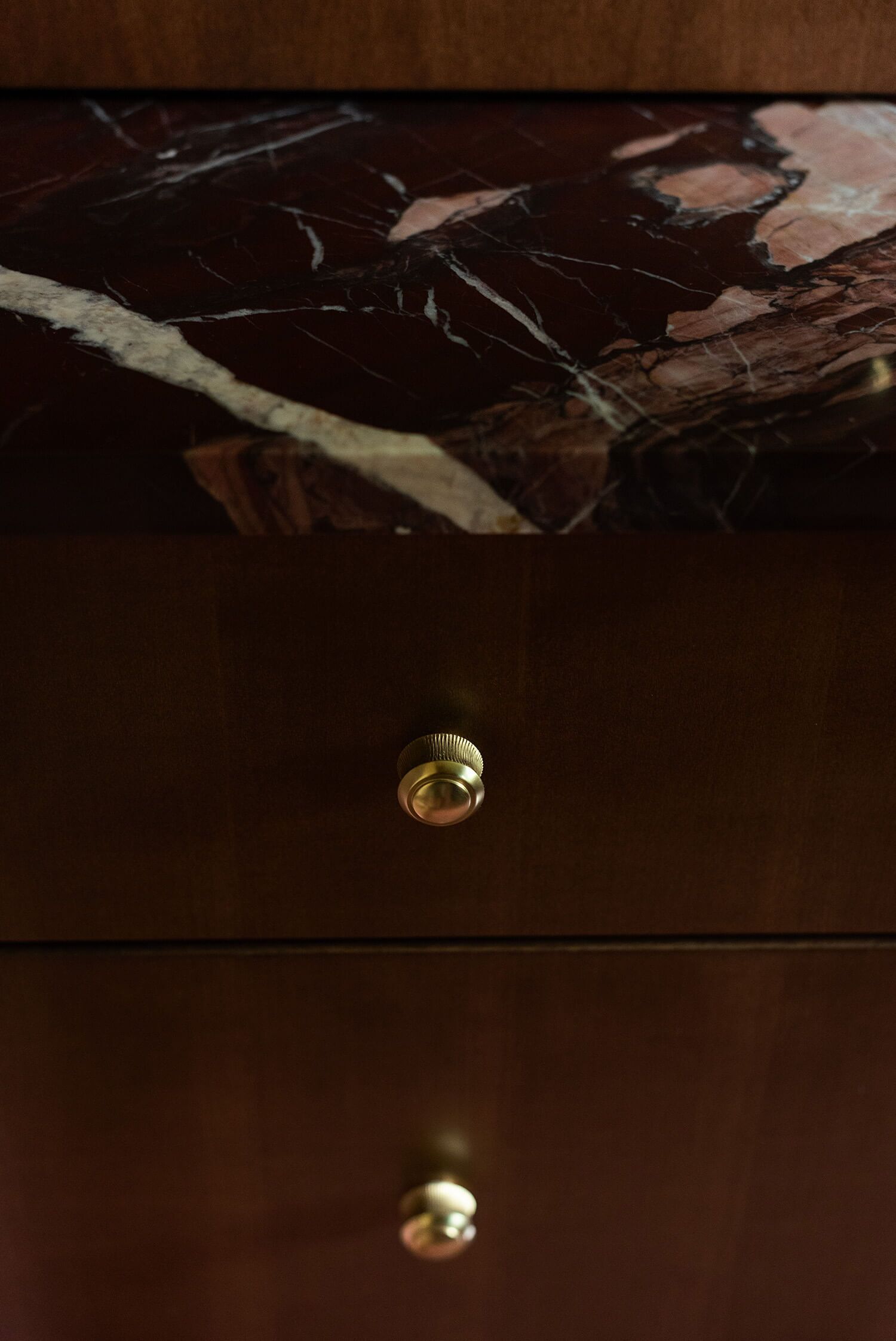 custom cabinetry merlot marble
